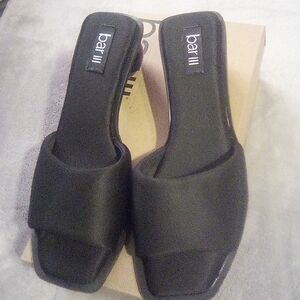 Bar III Women's Elegant Black Mules